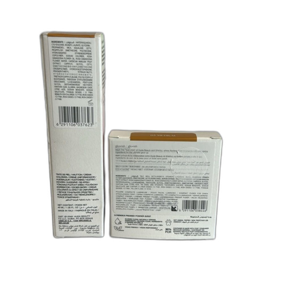 HUDA BEAUTY GloWish luminous Vegan pressed Powder & skin tint in medium 05 - Picture 2 of 8